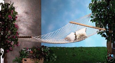 Two Person Woven Cotton Rope Hammock  