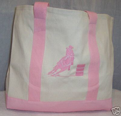 Barrel Racing Racer Pink Tote Bag Horse Rodeo Western