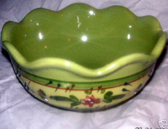 NEW Ambiance FLEURON Romancing Provence Ruffled Bowl  