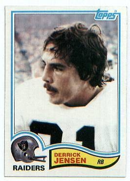 1982 Topps Card # 192 DERRICK JENSEN   RB   RAIDERS  
