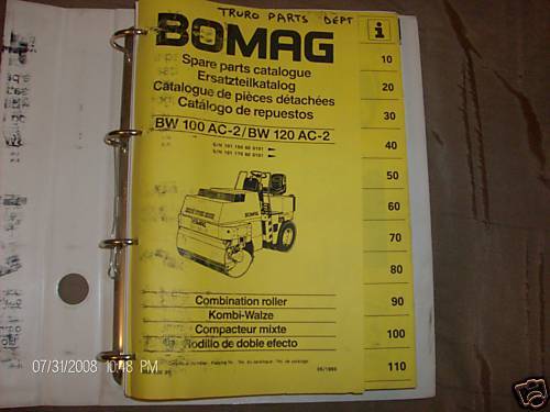 BOMAG BW100AC 2/ BW120AC 2 Parts Manual  