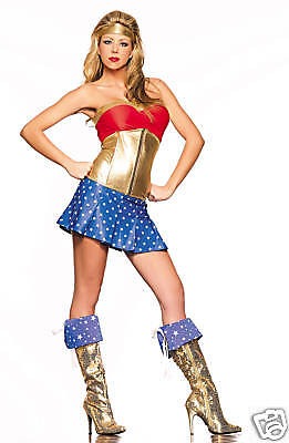 Sexy Cosplay Adult Superhero Wonder Woman Vintage Costume size Small/Medium