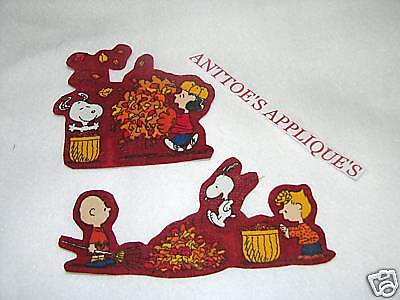 SNOOPY THANKSGIVING FABRIC IRON ON APPLIQUE  