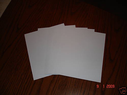 plain white sheet styrene 5 sheets 8X10 .020  