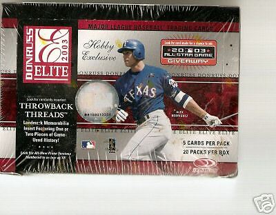 2003 DONRUSS ELITE BASEBALL HOBBY BOX  