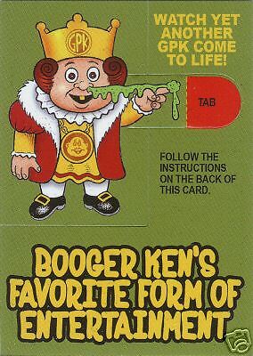 ACTIVITY CARD 8 OF 10 ANS7 GARBAGE PAIL KIDS BOOGER KEN  