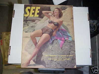 Vintage SEE Magazine May 1949 starlet Linda Christian  