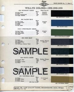 1942 Ford paint chips #6