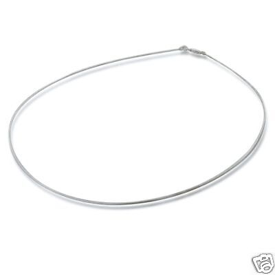 16 Sterling Silver 1mm Omega Choker Chain Necklace  