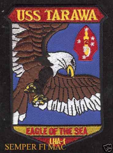 USS TARAWA LHA 1 US NAVY HAT PATCH EAGLE DESERT STORM  