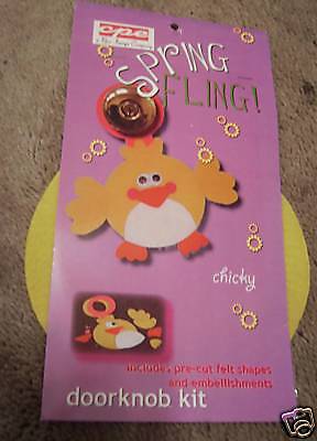 Lot of 4 Spring Fling Chicky Door Knob Craft Kit NIP  