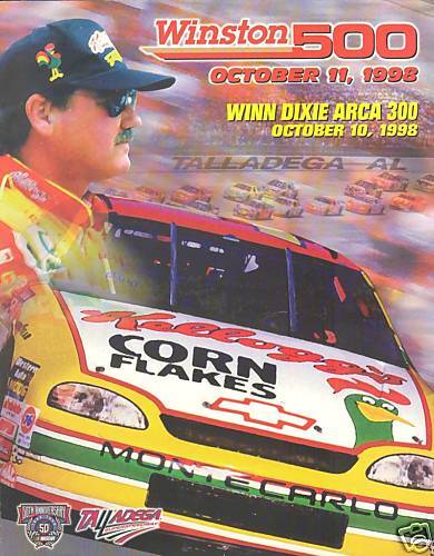 1998 WINSTON 500 TALLADEGA NASCAR RACE PROGRAM  