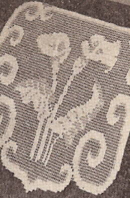 Vintage Crochet Calla Lily Shadow Filet Motif Pattern  